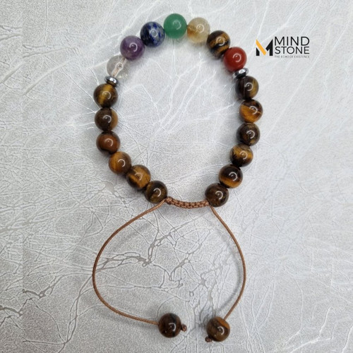 دستبند هفت چاکرا و چشم ببر
