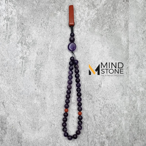 تسبیح تمام سنگ طبیعی آمیتیست برزیلی