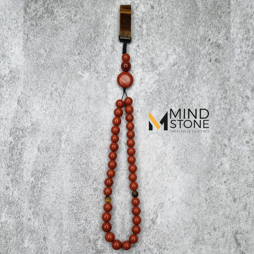 تسبیح تمام سنگ جاسپر سرخ