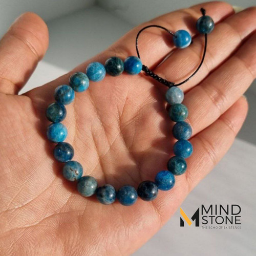 دستبند تمام سنگ آپاتیت ساده