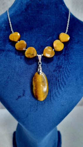 گردنبند تراش جواهری کلاسیک چشم ببر