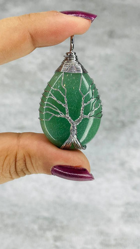 مدال سیم بافت اشکی اونتورین سبز