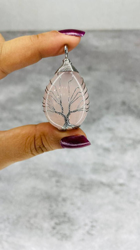 مدال سیم بافت اشکی رزکوارتز