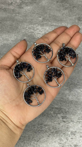 مدال درخت زندگی 3 سانتی دلربا سورمه ای