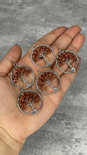 مدال درخت زندگی 3 سانتی دلربا قرمز