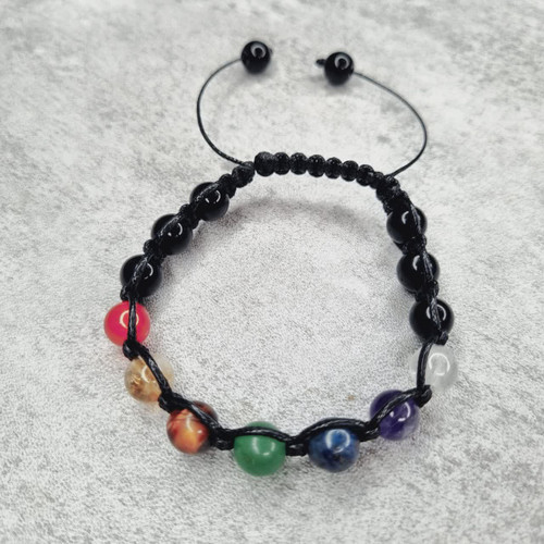 دستبند بافت چرمی هفت چاکرا