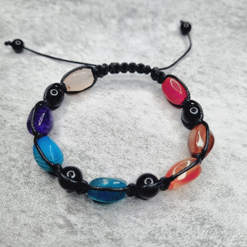 دستبند بافت سنگ (هفت چاکرا)