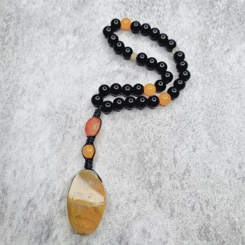 تسبیح محرم سنگ عقیق (زرد)