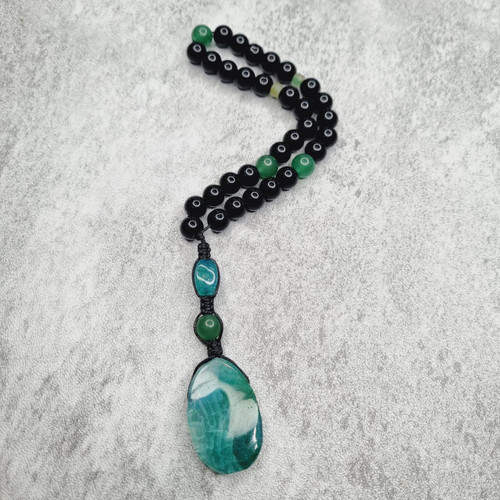 تسبیح محرم سنگ عقیق (سبز)