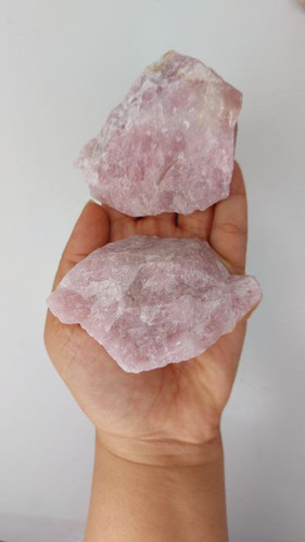 سنگ راف رزکوارتز سایز 3 (جفت)